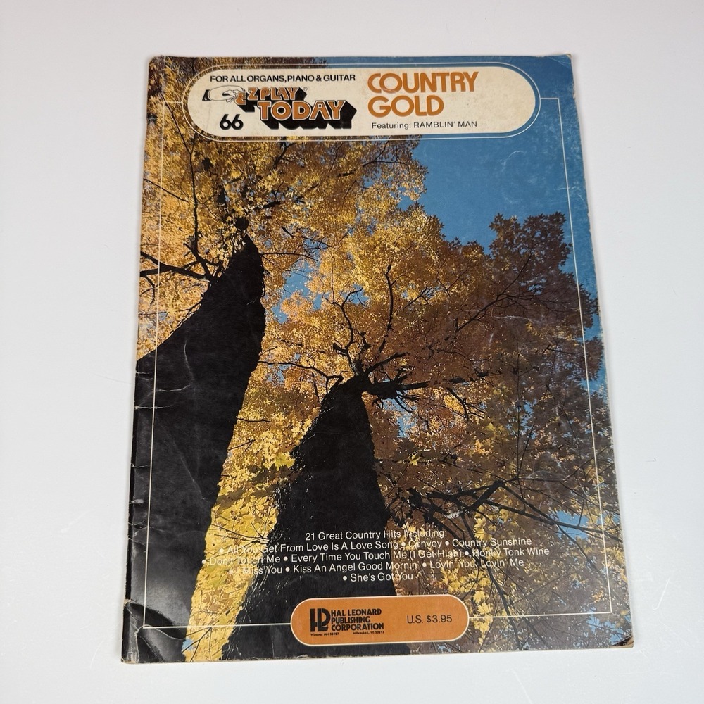 EZ Play Today Country Gold 66 Hal Leonard Publishing‎ 1977 Vintage Piano Music